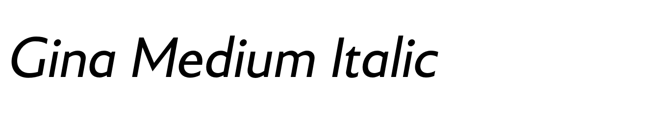 Gina Medium Italic